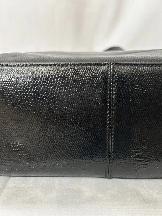 Lauren Ralph Lauren Classic Black Textured Leather Tote Shoulder Bag Purse 🌺🌺 - Picture 12 of 14